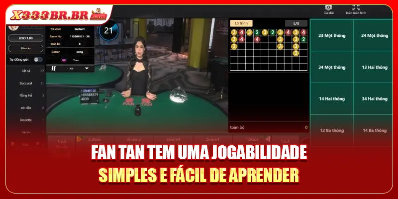 Fan Tan tem uma jogabilidade simples e fácil de aprender