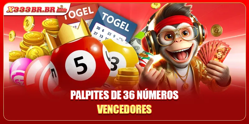 Palpites de 36 números vencedores